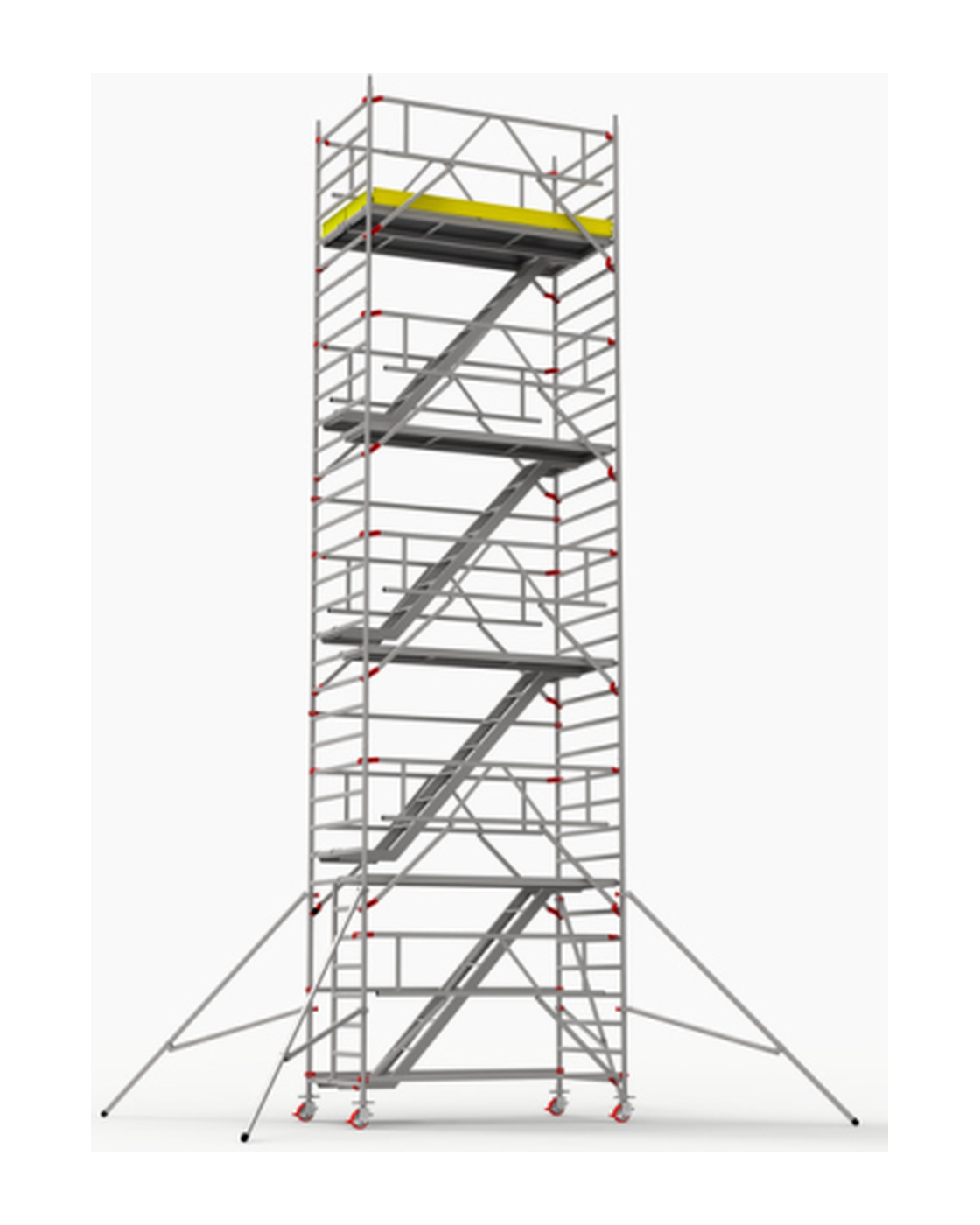 10m Stairway Scaffold Tower Hire — 2.5m x 1.35m Platform