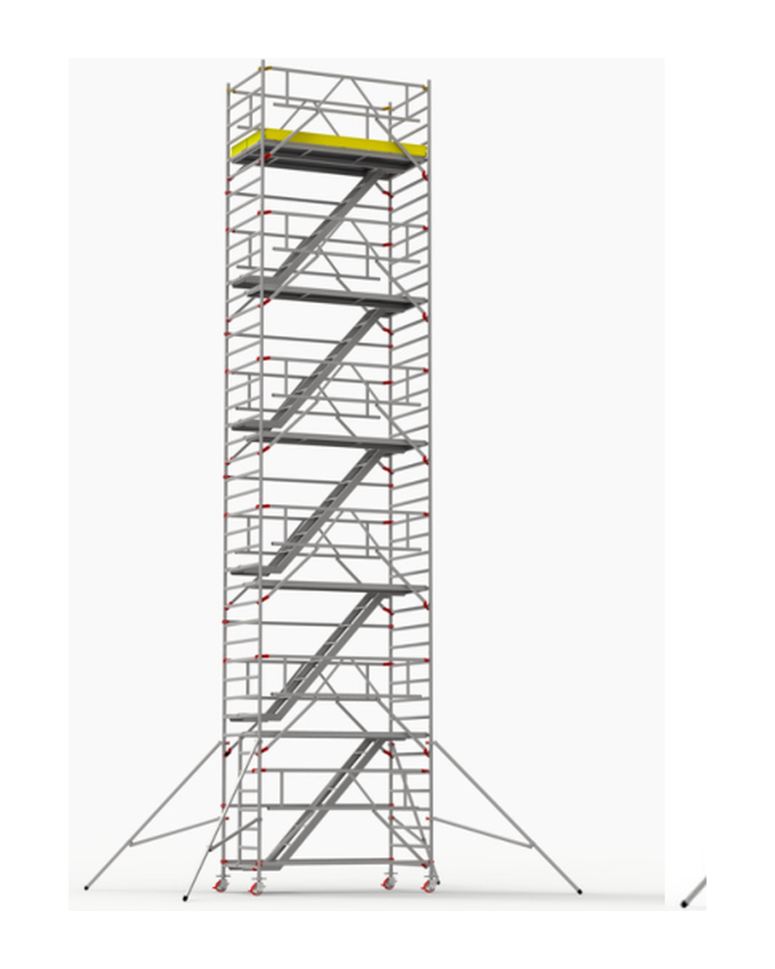 12m Stairway Scaffold Tower Hire — 2.5m x 1.35m Platform