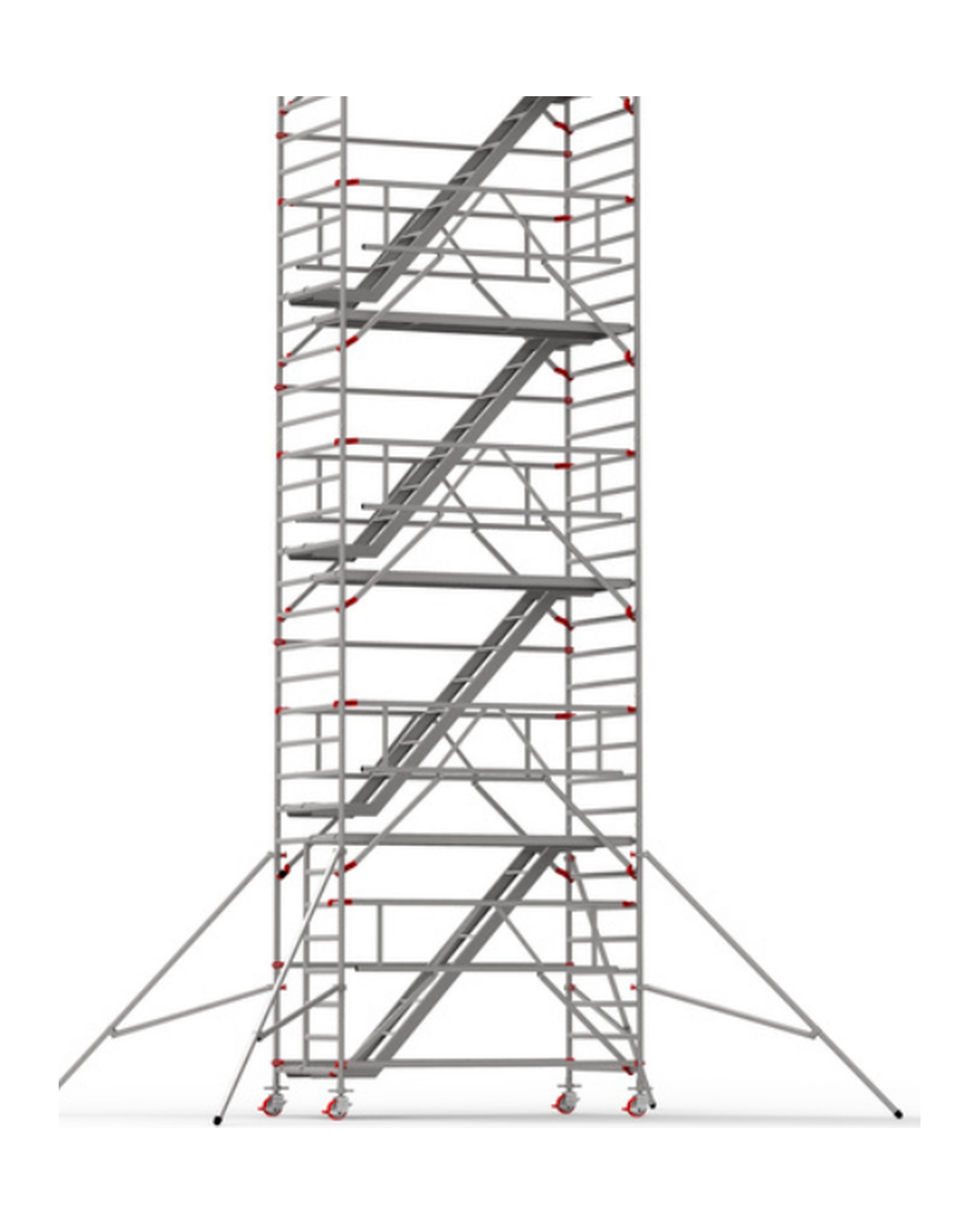 14m Stairway Scaffold Tower Hire — 2.5m x 1.35m Platform