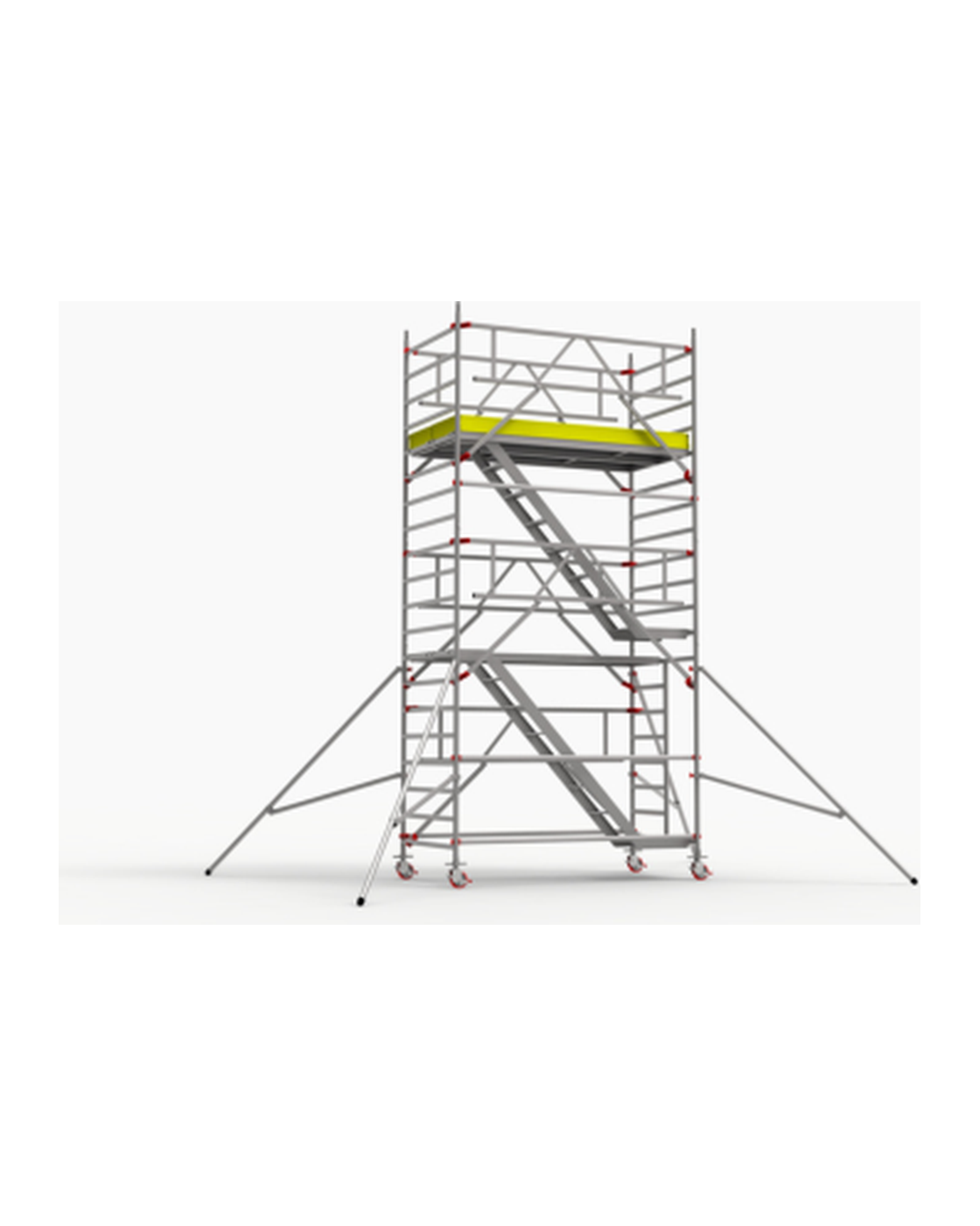 6m Stairway Scaffold Tower Hire — 2.5m x 1.35m Platform