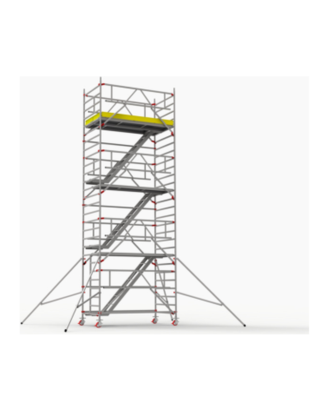 8m Stairway Scaffold Tower Hire — 2.5m x 1.35m Platform