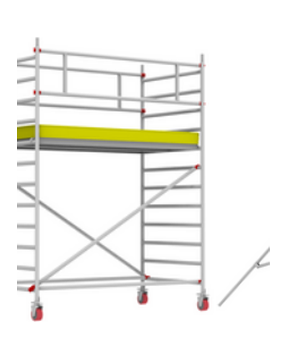4m Mobile Scaffold Tower Hire — Double width, 2.5m Platform
